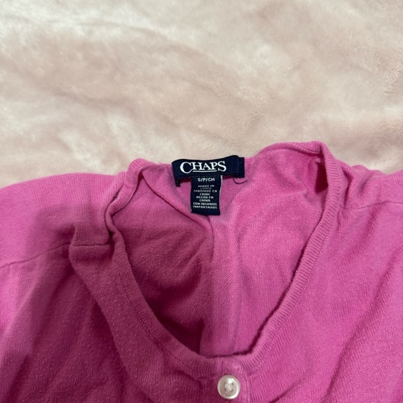 Chaps Pink Knit Cardigan - Picture 5 of 9
